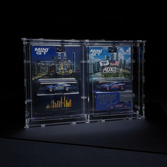 SGT-201 Acrylic Display Case for 2 x 1 Mini GT Blister Packed Car *Stackable
